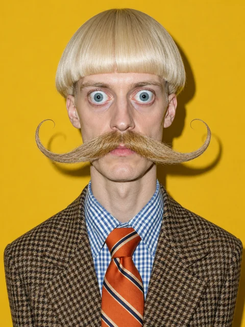 Mr. Twirlini, retrato de personagem gerado por IA